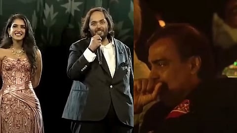 രാധിക മെര്ച്ചന്റ്, അനന്ദ് അംബാനി, മുകേഷ് അംബാനി
