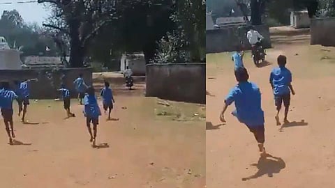 മദ്യപിച്ചെത്തിയ അധ്യാപകനെ വിദ്യാര്ഥികള് ഓടിക്കുന്നു
