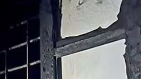 AC exploded house caught fire
