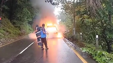car fire