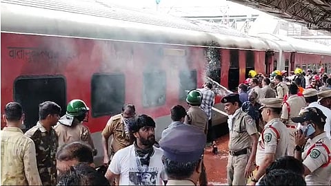 train fire