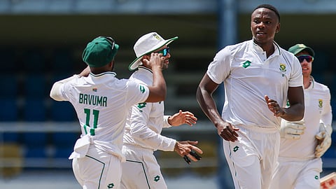 Rabada and Maharaj seal win