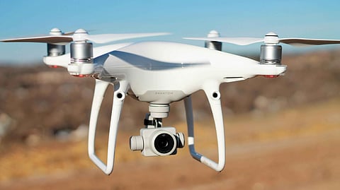 Drone in sky