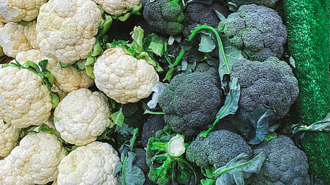 cauliflower and broccoli