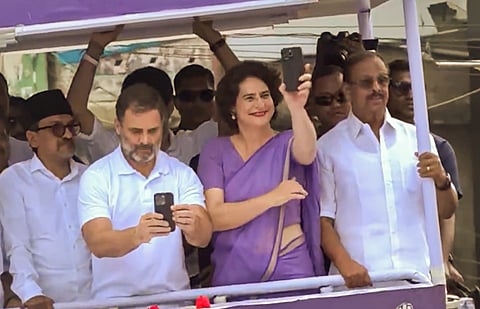 priyanka gandhi's roadshow