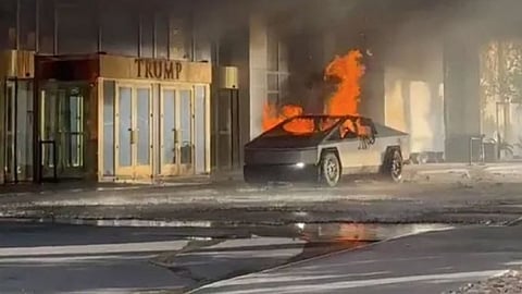 Tesla Cybertruck explodes outside Trump's hotel; one dead, seven injured