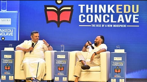 തിങ്ക് എഡ്യൂ കോണ്ക്ലേവില് സംസാരിക്കുന്ന ആര്എസ്എസ് ജോയിന്റ് ജനറല് സെക്രട്ടറി മുകുന്ദ സിആര്