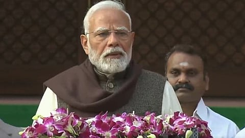 പാര്ലമെന്റ് ബജറ്റ് സമ്മേളനത്തിന് മുന്നോടിയായി പ്രധാനമന്ത്രി നരേന്ദ്രമോദി മാധ്യമങ്ങളോട് സംസാരിക്കുന്നു