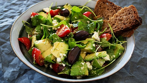 salad at dinner