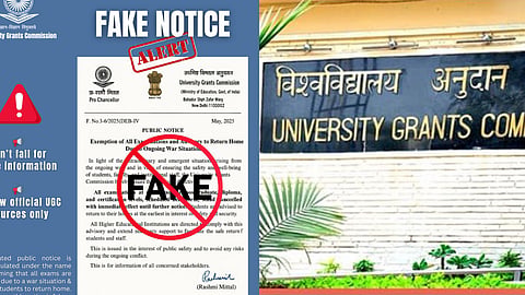 fabricated public notice is being circulated under the name UGC