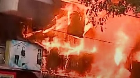 Massive fire