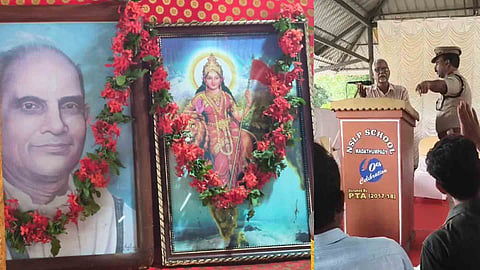 rss leader attempt to install Bharatamba s picture