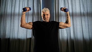 man doing workouts
