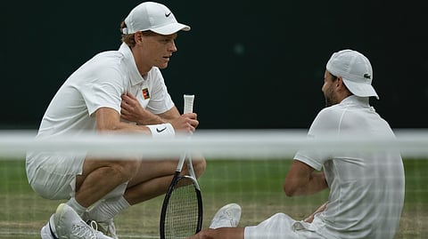Zinner comforts injured Dimitrov