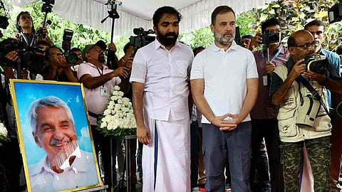 Congress leader Rahul Gandhi At Oommen Chandy Smriti in Puthuppally, Kerala,