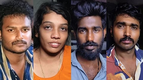 couple and their friends were arrested in Kovalam for smuggling MDMA and hybrid cannabis