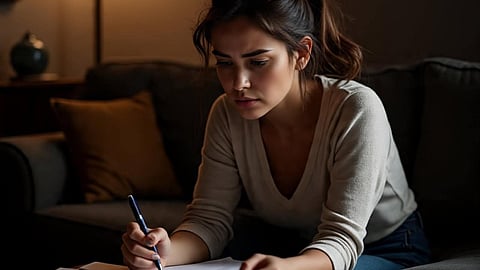 Woman doing work