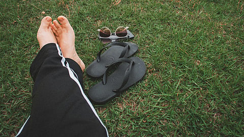 man with sandals