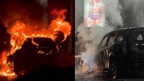 car fire in kochi