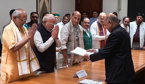 NDA candidate Radhakrishan files nomination papers for vice presidential election