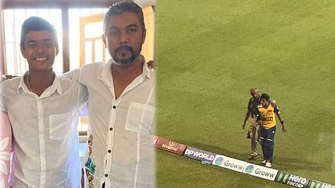 Wellalage and his father, Jayasurya comforts them