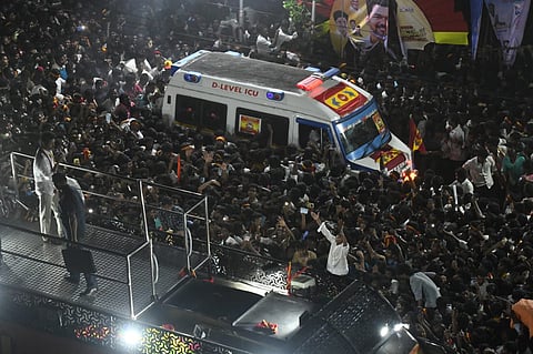 stampede during TVK leader Vijay’s Karur campaign update