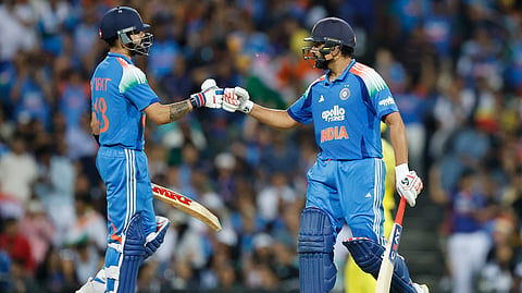 Virat Kohli and Rohit Sharma batting
