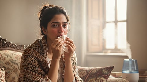 woman having cold