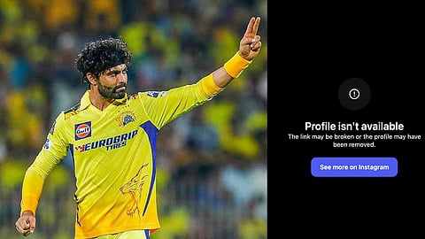 Ravindra Jadeja insta account disappears