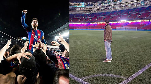 Lionel Messi returns to Camp Nou