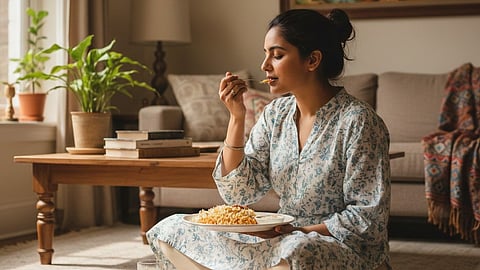 Eating Homely food