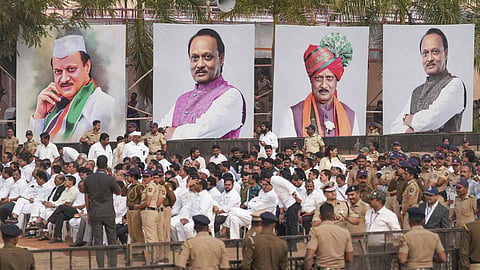 Hundreds pay homage Maharashtra Deputy Chief Minister Ajit Pawar