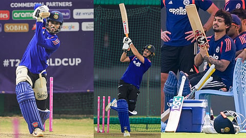 Tilak Varma, Abhishek Sharma, Ishan Kishan training session