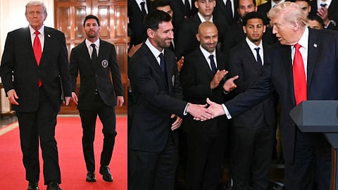 Lionel Messi Donald Trump in White House