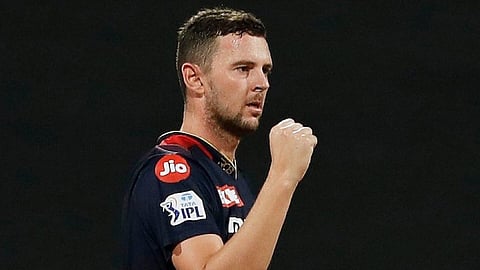 Josh Hazlewood bowling