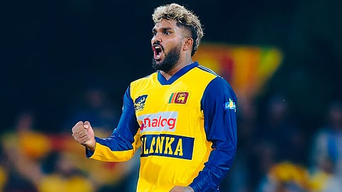 Wanindu Hasaranga celebration