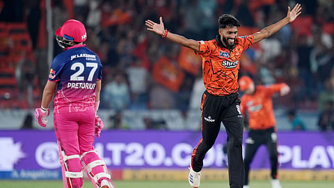 Praful Hinge wicket celebration