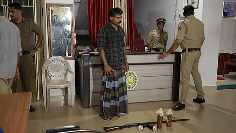 weapons seized in Thodupuzha