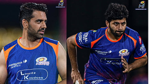 Deepak Chahar and Shardul Thakur in training