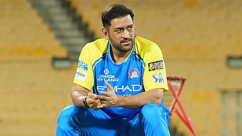 MS Dhoni in training time