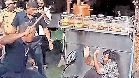 Gunman in action