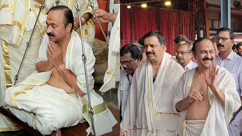 VD Satheesan becomes the first Kerala CM to visit Guruvayur Temple
