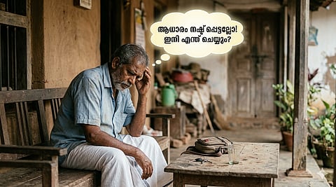 Photo of a person grieving over the loss of their land document