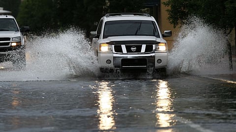 Vehicle during the rainy season
