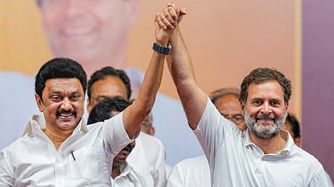 M K Stalin and Rahul Gandhi