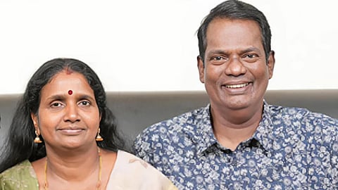 Salim Kumar and his wife Sunitha