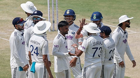 Manav Suthar celebrating wicket