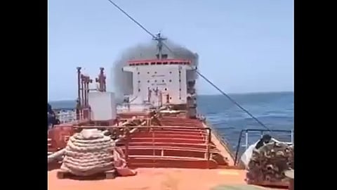 Fire On Oil Tanker