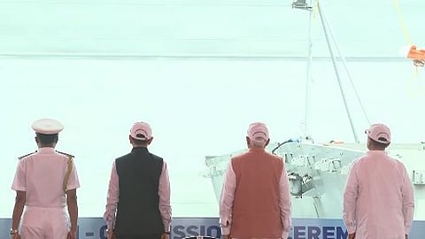 PM Modi commissions three indigenous warships into Navy