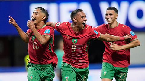 Morocco defeated Haiti 4-2 to advance to the knockout stages
